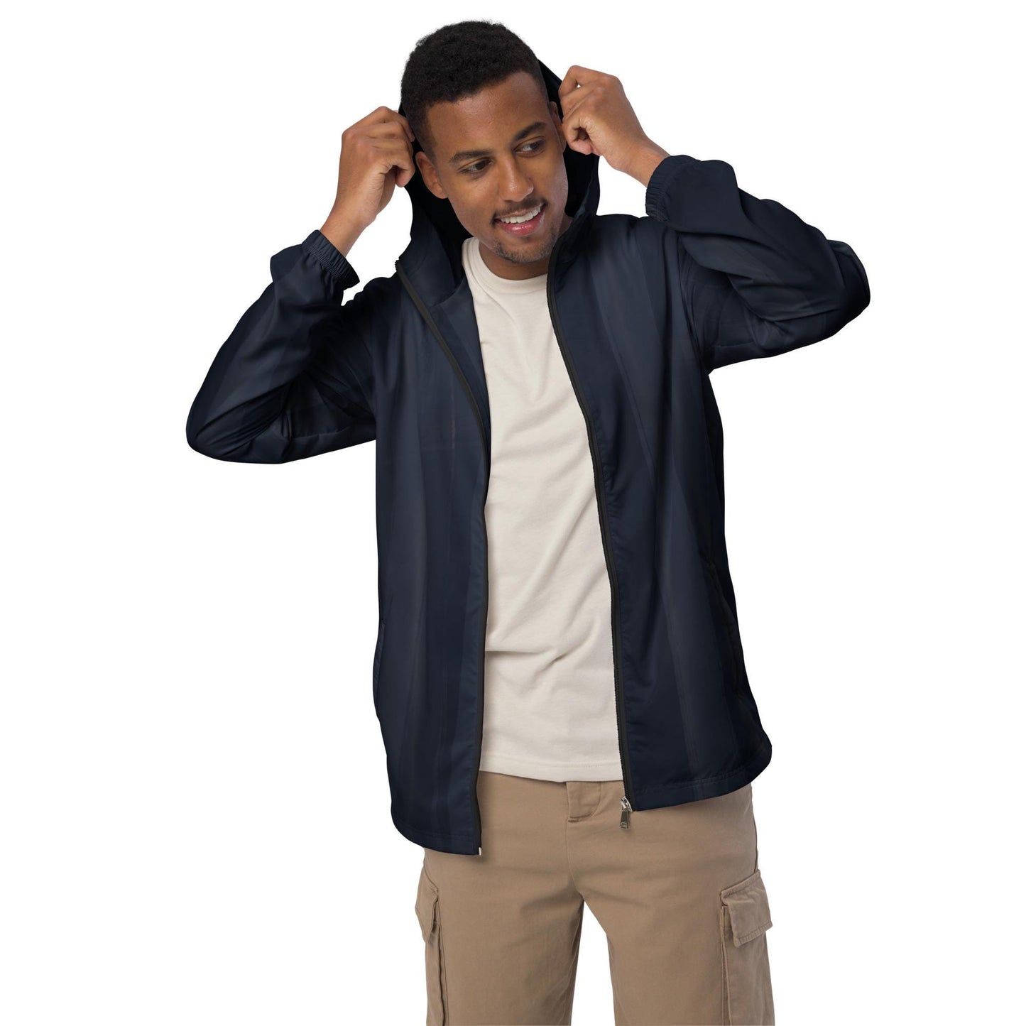 Indigo Water-Resistant Windbreaker: Men's Lightweight Mesh-Lined Jacket