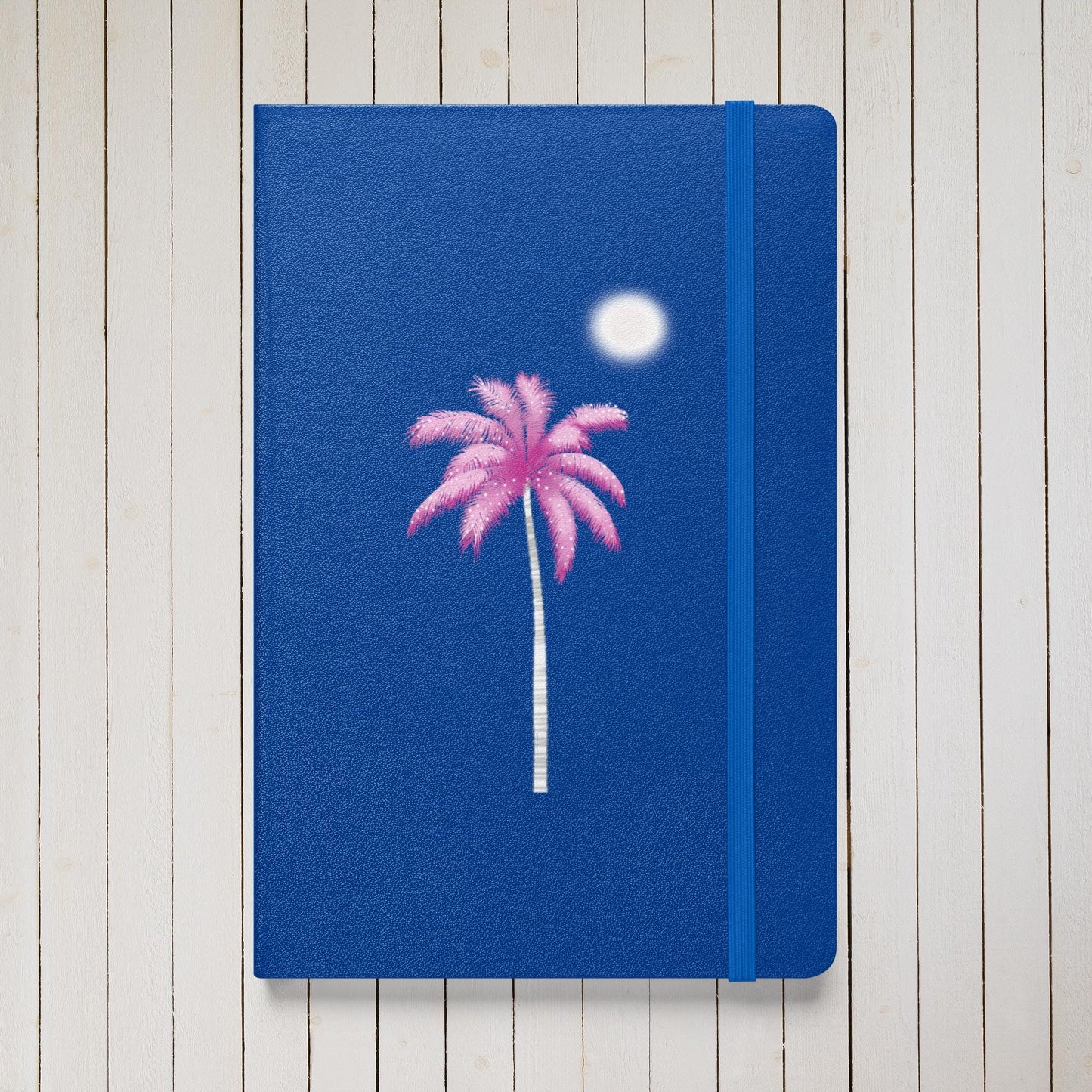 Pink Palm Tree Journal: Shimmery Hardcover Notebook for Travel