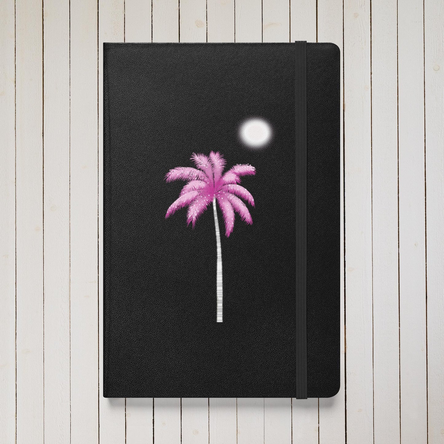 Pink Palm Tree Journal: Shimmery Hardcover Notebook for Travel
