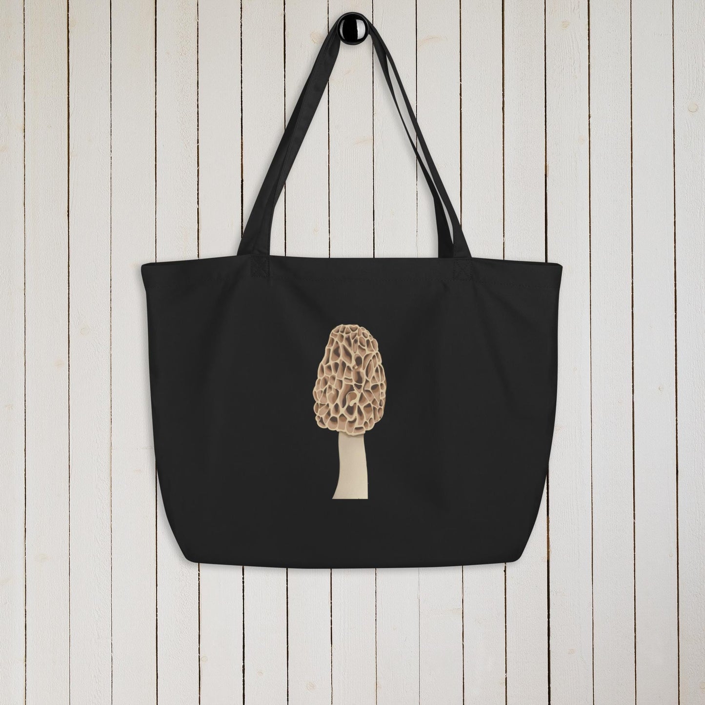 Morel Mushroom Large Organic Cotton Tote Bag | Eco-Friendly & Reusable