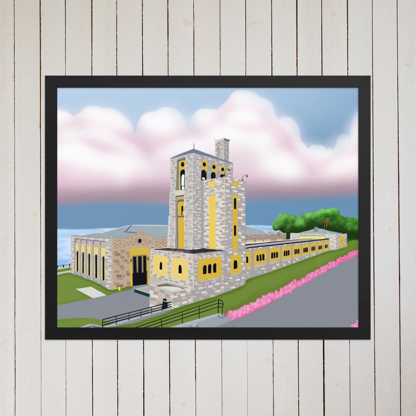 Toronto Water Pump House – Hand-Painted Lakefront Wall Art Print