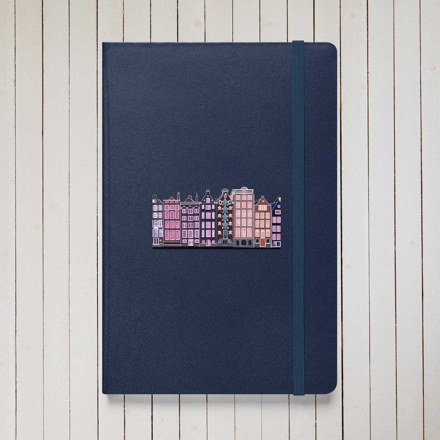 Amsterdam Illustration Hardcover Journal | Lined Cream Paper, Elastic Closure & Ribbon Marker