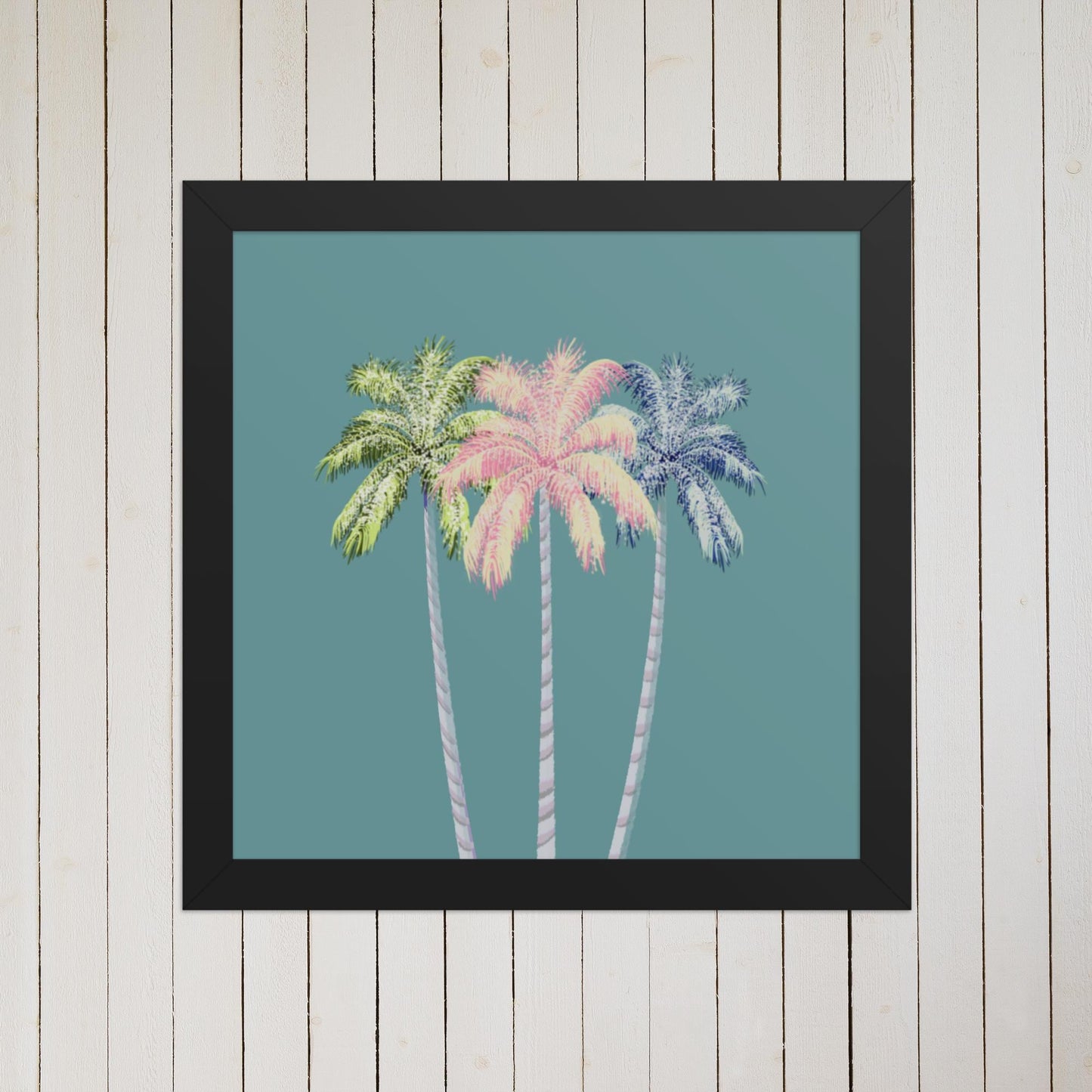 Pastel Palm Tree Print: Whimsical Tropical Wall Art
