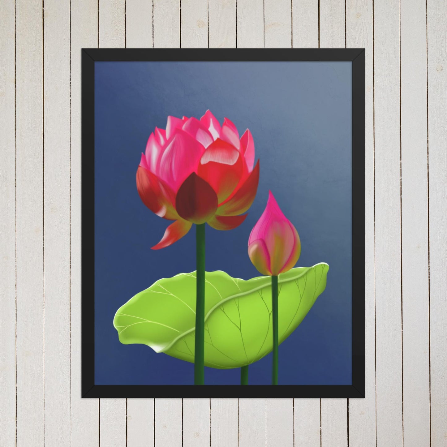 Pink Water Lily Poster: Botanical Lake Artwork