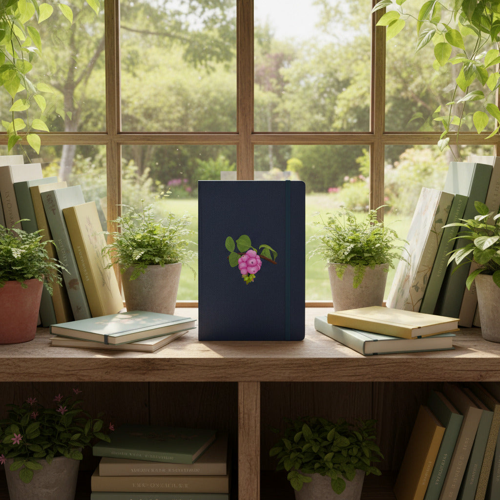 Pink Snowberries Hardcover Notebook – Botanical Art Journal & Sketchbook