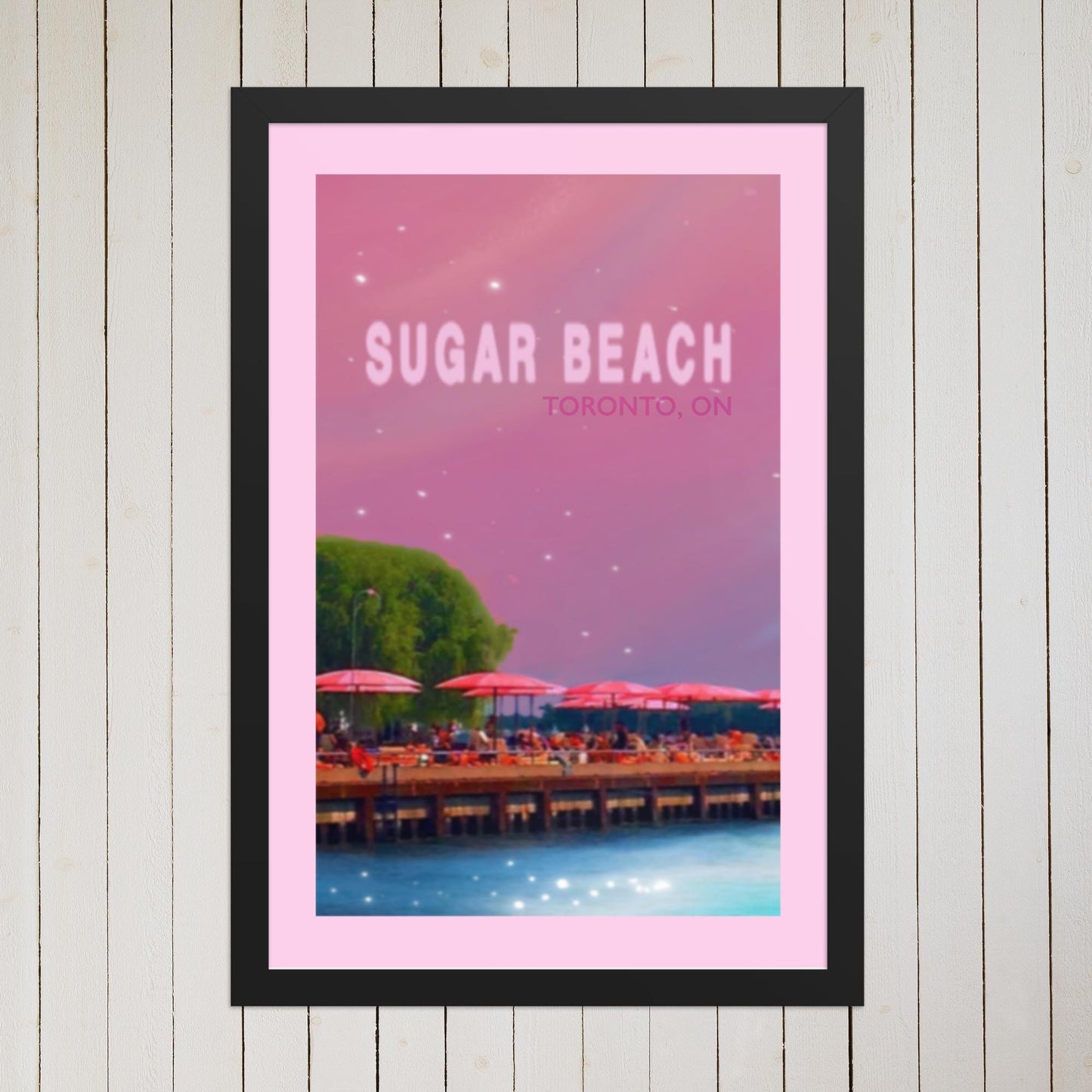 Sugar Beach Toronto Wall Art | Dreamy Pink Lakeside Print