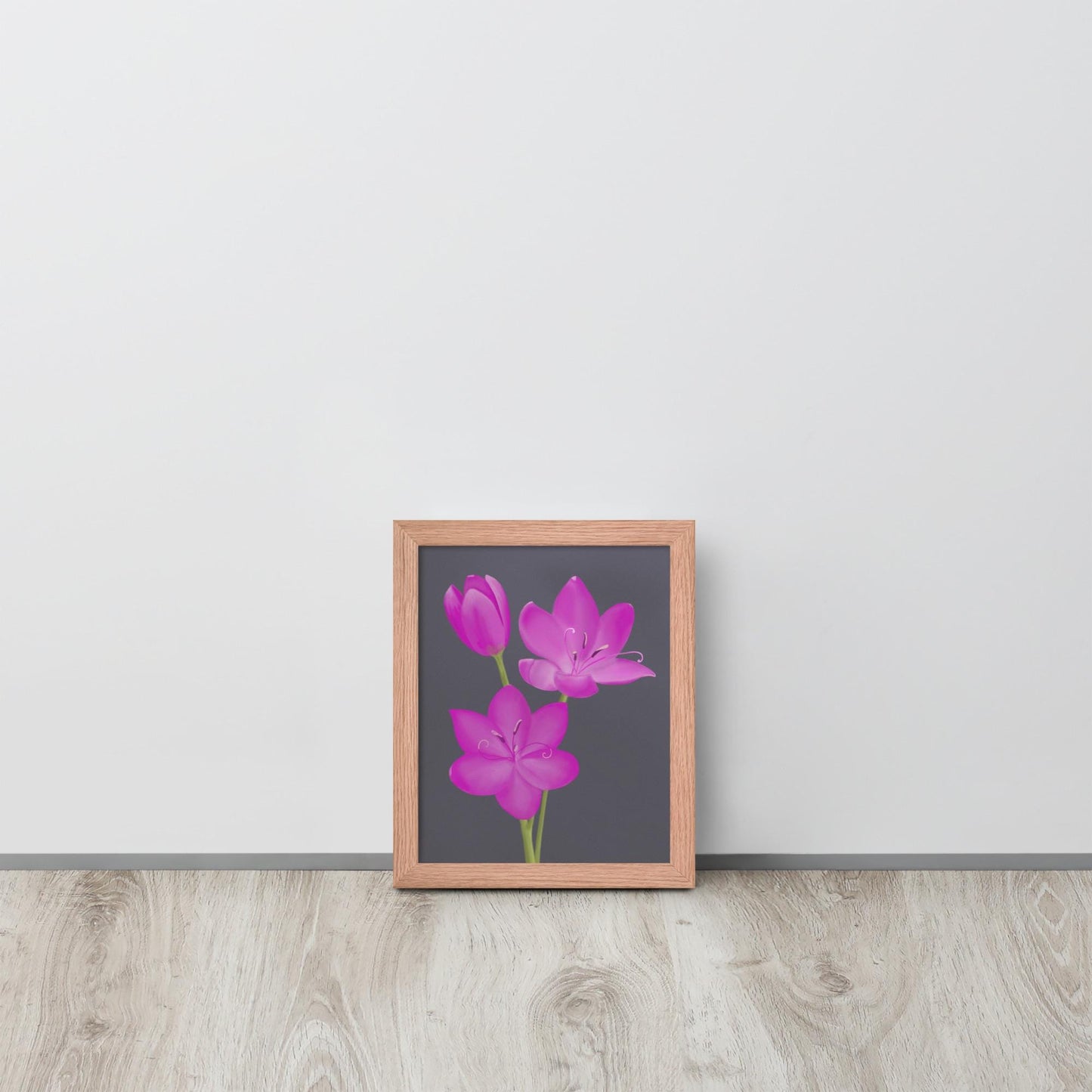 Pink Lily Floral Art Print: Hand-Painted Botanical Illustration