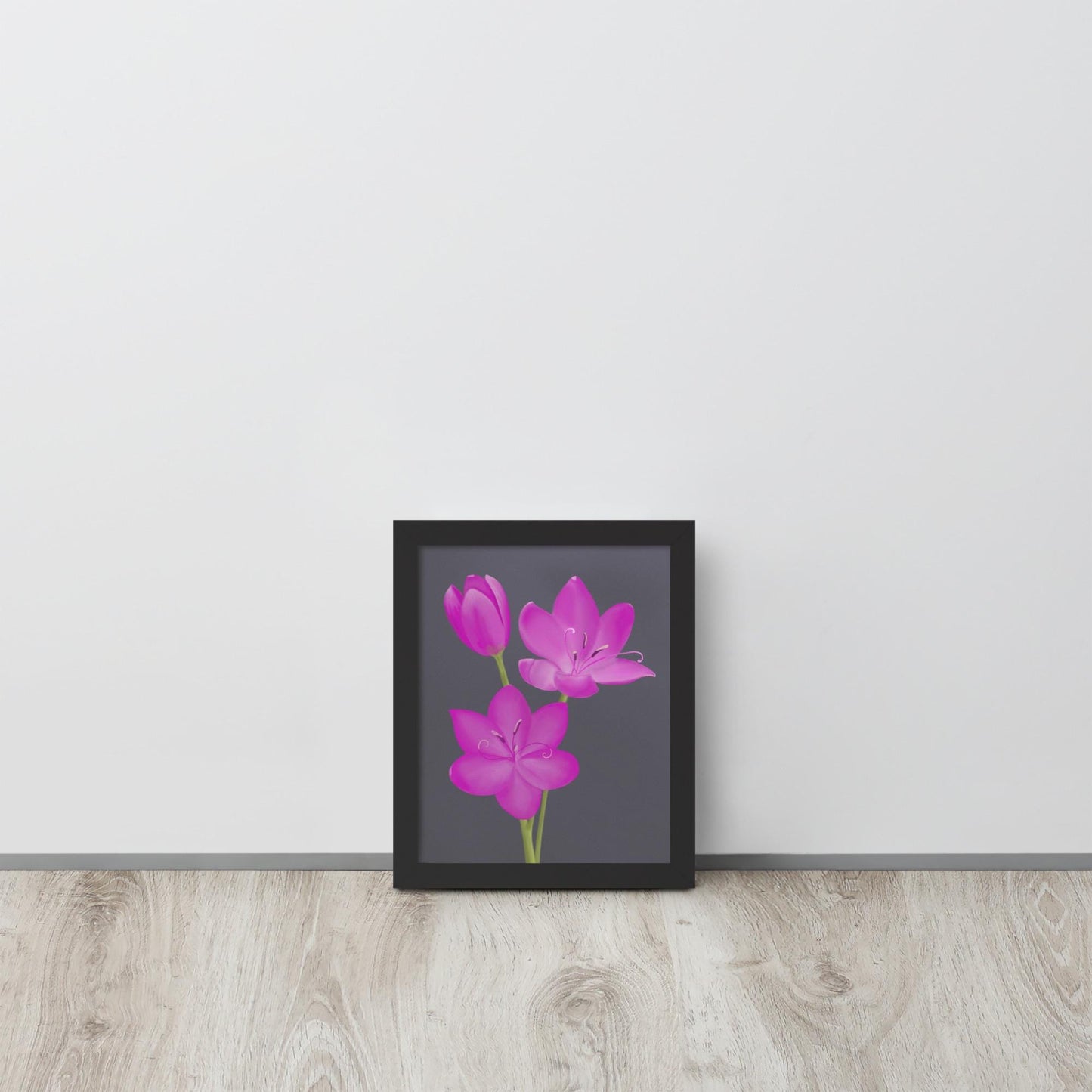 Pink Lily Floral Art Print: Hand-Painted Botanical Illustration