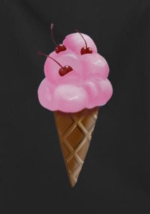 Strawberry Ice Cream Cone Large Organic Cotton Tote Bag | Eco-Friendly & Reusable