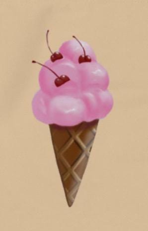 Strawberry Ice Cream Cone Large Organic Cotton Tote Bag | Eco-Friendly & Reusable