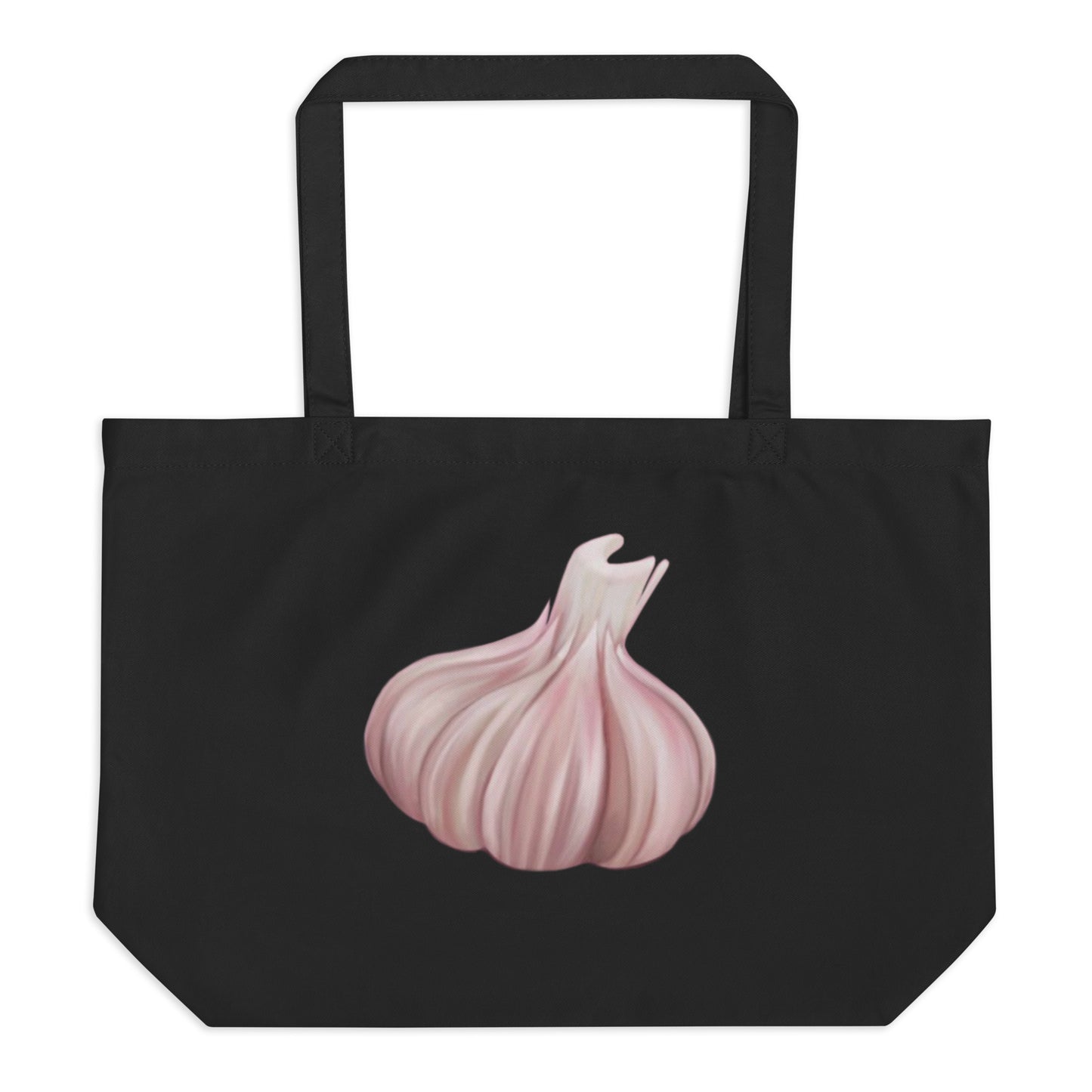 Garlic Bulb Large Organic Cotton Tote Bag | Eco-Friendly & Reusable