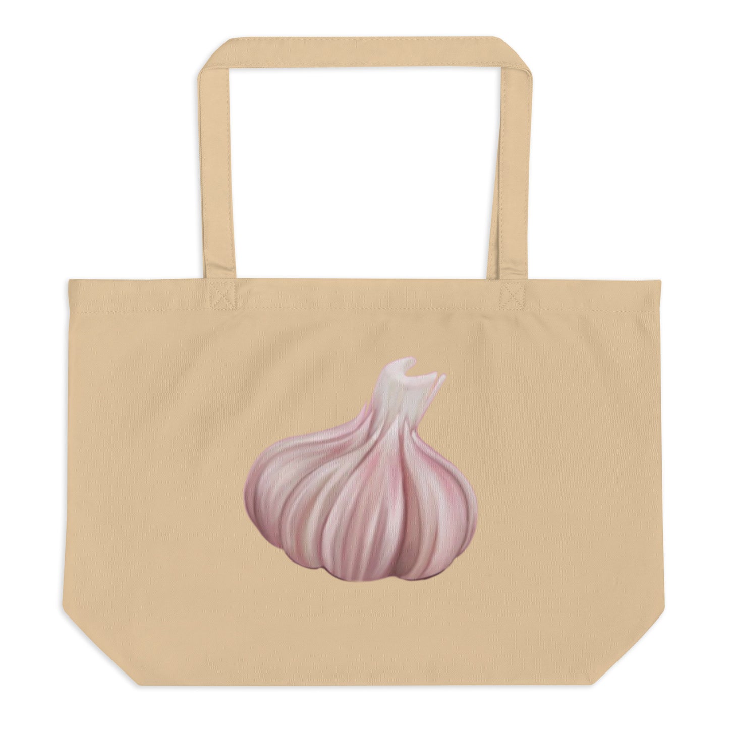 Garlic Bulb Large Organic Cotton Tote Bag | Eco-Friendly & Reusable