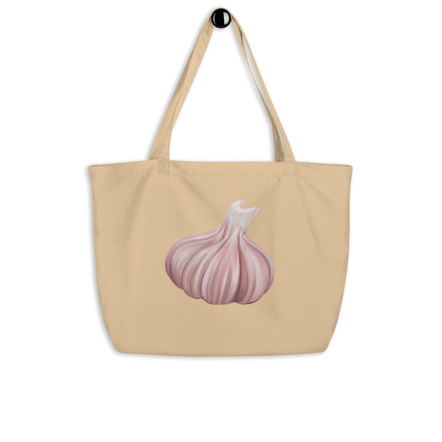 Garlic Bulb Large Organic Cotton Tote Bag | Eco-Friendly & Reusable